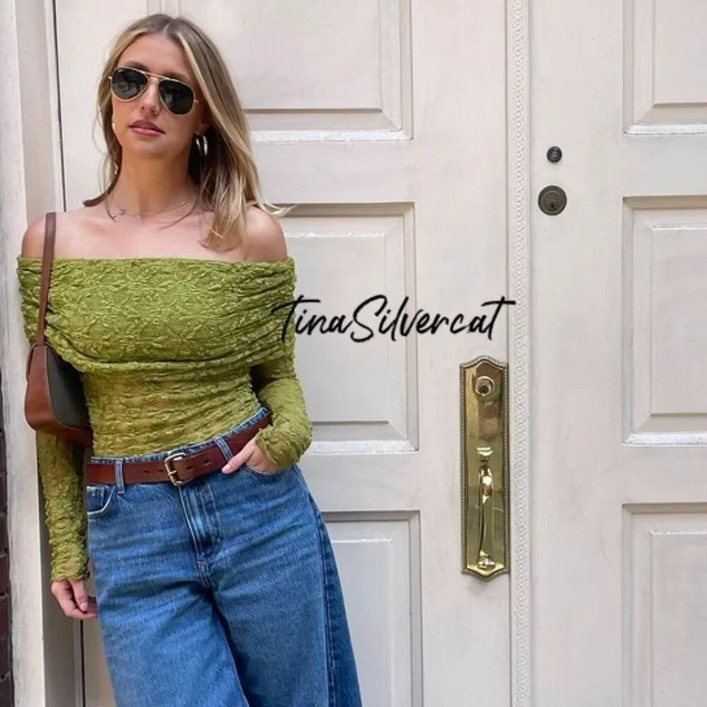 Zara Green Lace Top NWT